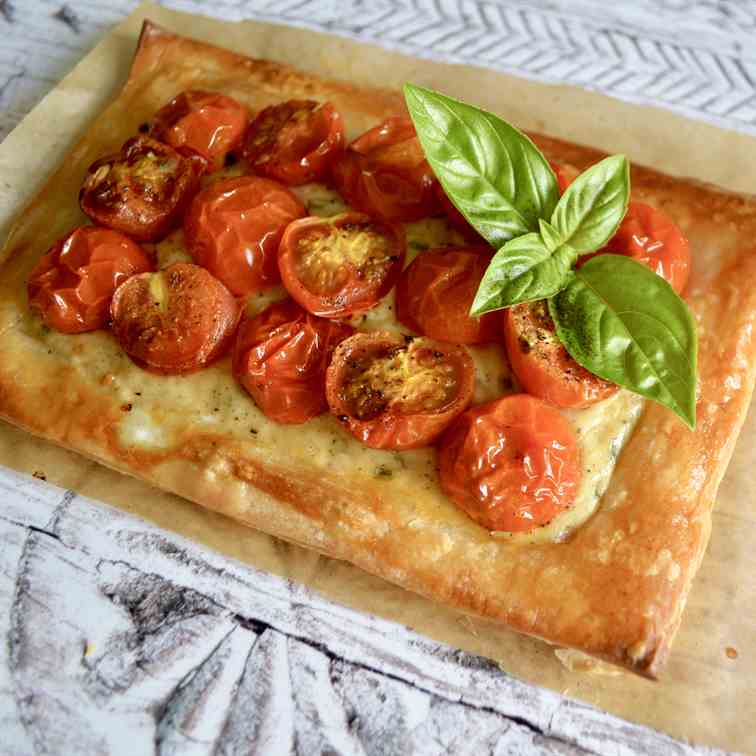 Roasted Tomato - Basil Tart