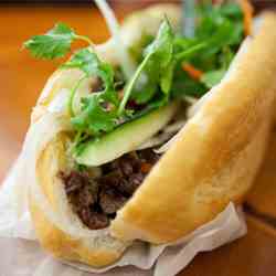 BBQ Beef Banh Mi Sandwich