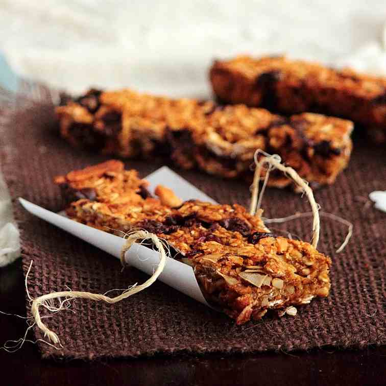 Pumpkin Chocolate Granola Bars