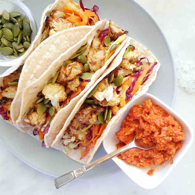 Tacos with Roasted Cauliflower