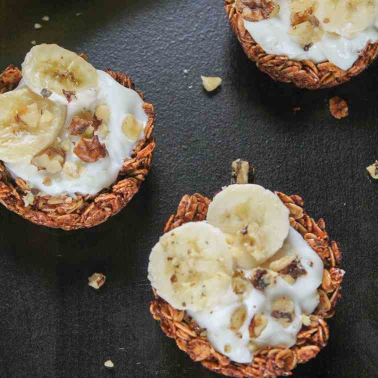 Banana Cream Pie Granola Cups