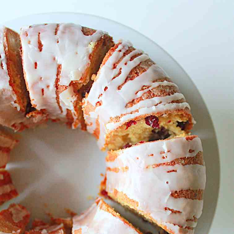 Orange cranberry bundt cake