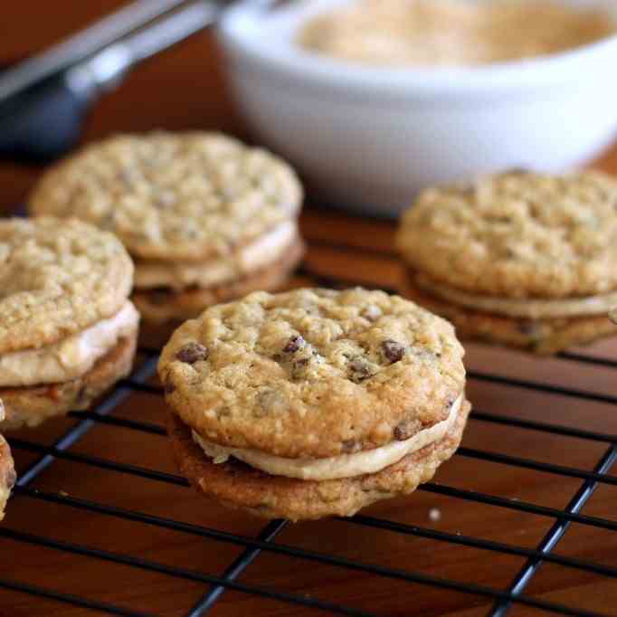 PB Chocolate Chip Cookie Sandwiches