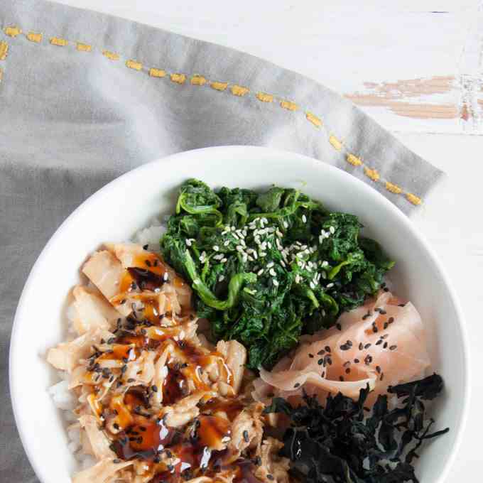 Teriyaki Jackfruit Sushi Bowl