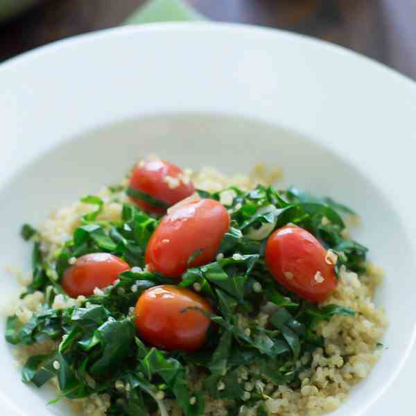 Warm Collard Quinoa Salad