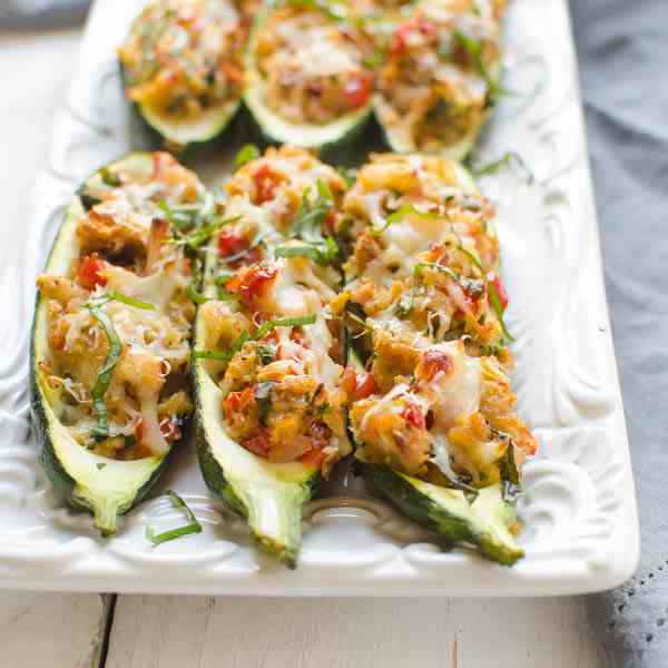 Stuffed Italian Zucchini Boats