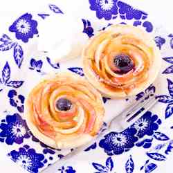 Apple and Custard Rose Tarts.