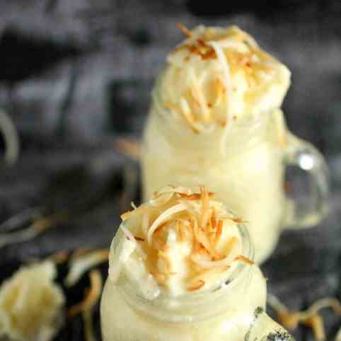 Healthy pineapple coconut ice cream