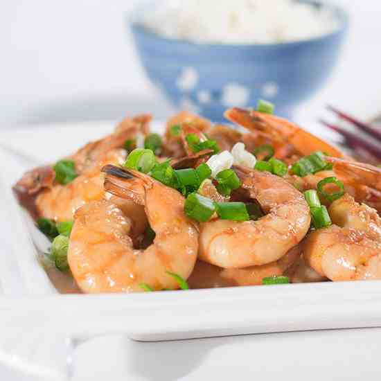 Roasted Shrimp with Agave-Ginger-Soy Marin
