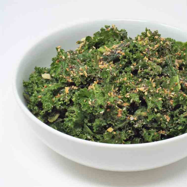 Kale Salad with Avocado - Everything Spice