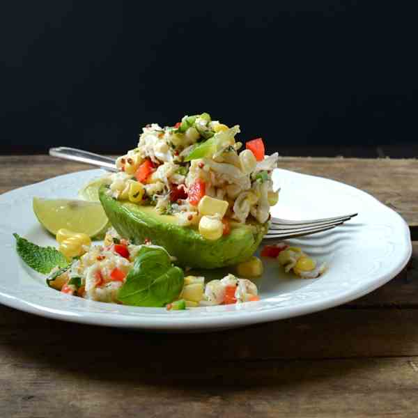 sweet corn and crab salad