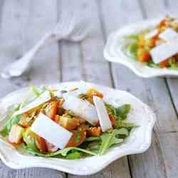 Golden beet salad with toasted seeds