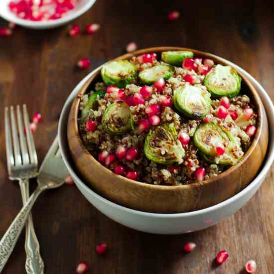 Roasted Brussels Sprouts Quinoa Salad