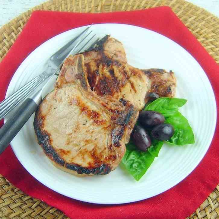 Grilled Brined Pork Chops