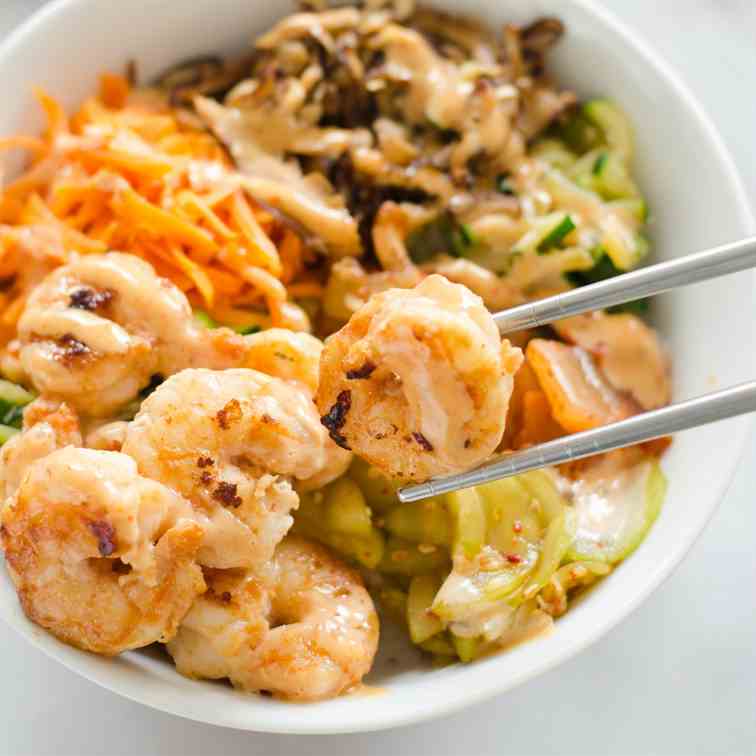 Korean Shrimp Bowls