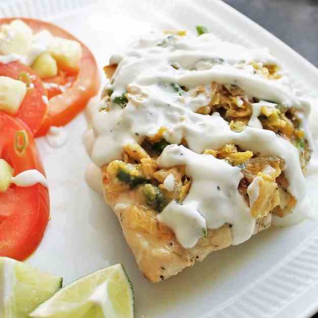 Tortilla Chicken with Lime Crema