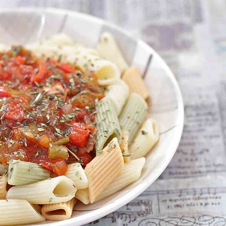 Macarrones rapidos con verduritas