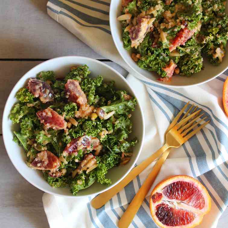 Kale, Quinoa, - Blood Orange Salad 