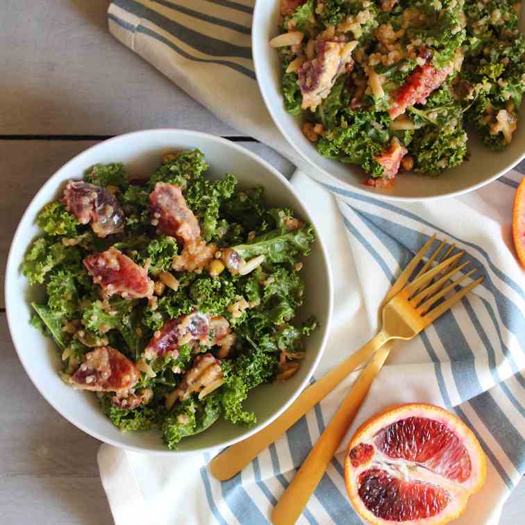 Kale, Quinoa, - Blood Orange Salad