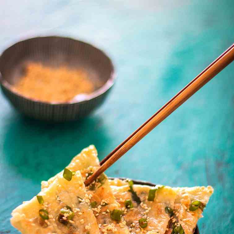 Spring onion pancakes