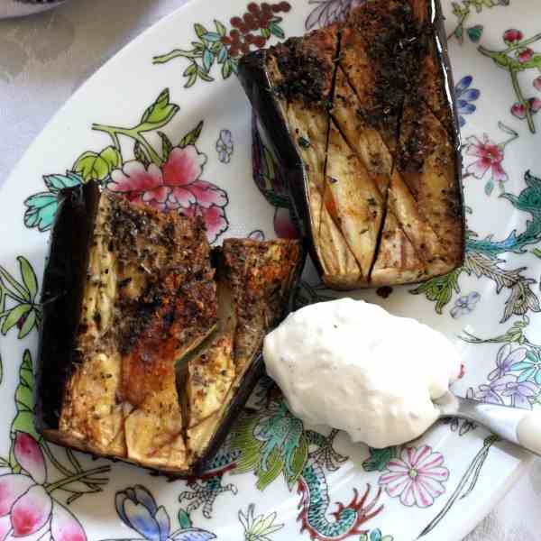 Airfryer Eggplants with Dip