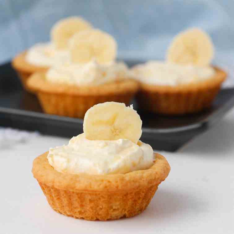 Banana Cream Cookie Cups