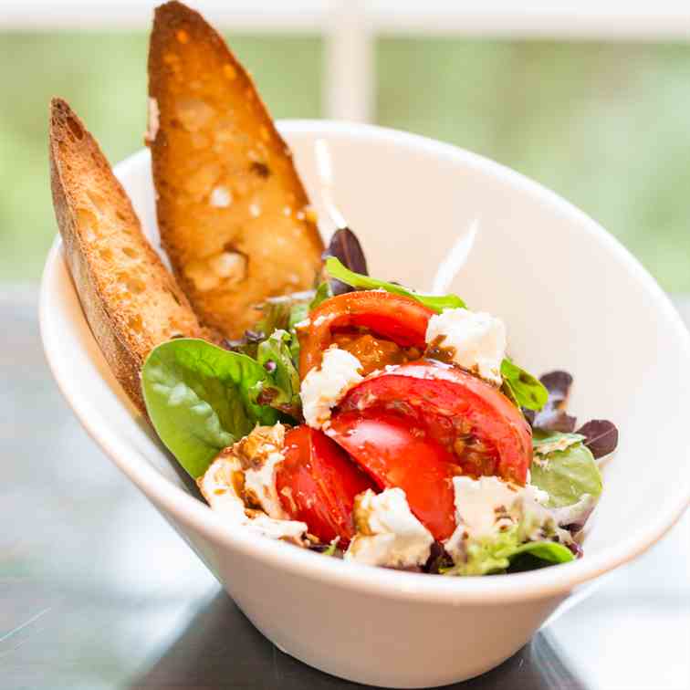 Warm Tomato Salad with Goat Cheese