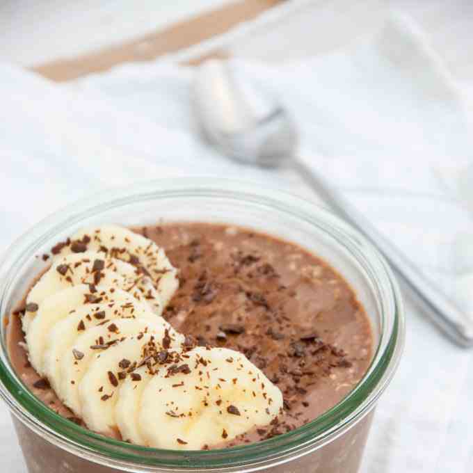 Healthy Vegan Chocolate Overnight Oats