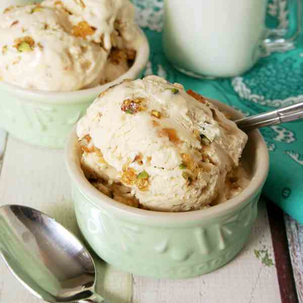 Honey Pistachio Brittle Ice Cream