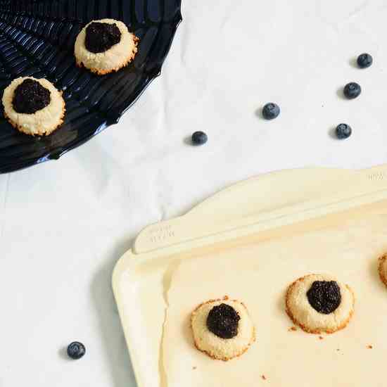 Blueberry Chia Thumbprint Cookies