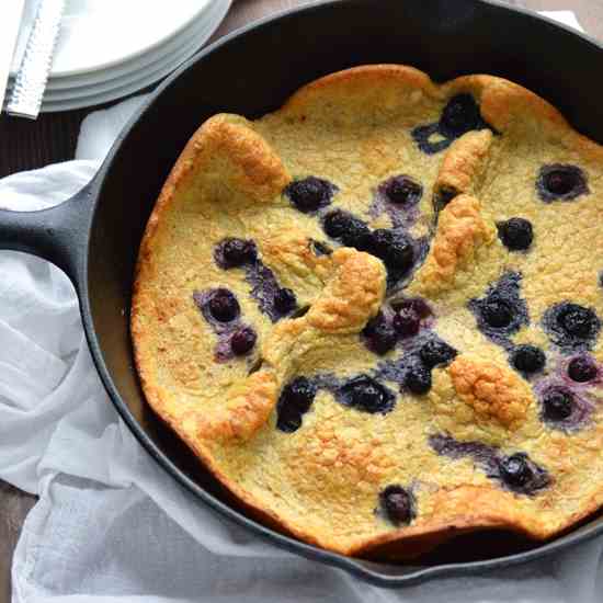 Gluten Free Blueberry Dutch Babies