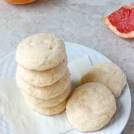 Coconut Grapefruit Sugar Cookies