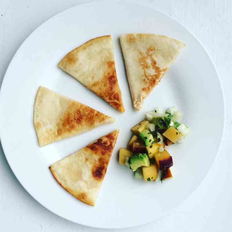 Black Bean Quesadillas with Fruit Salsa