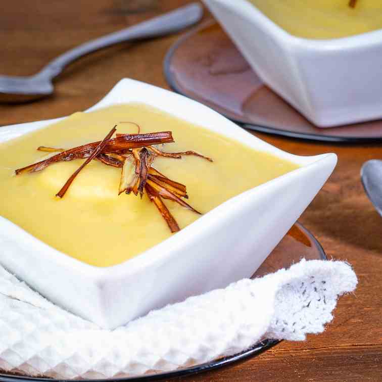 Leek - Potato Soup with Frizzled Leeks