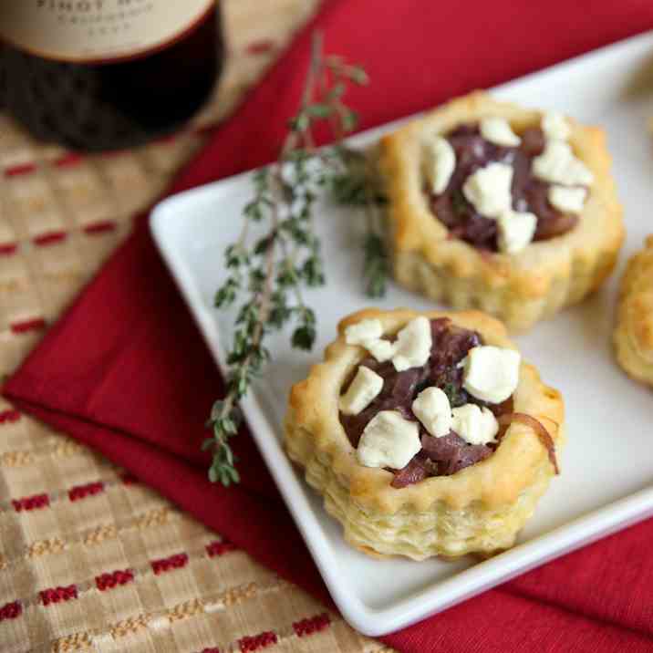Red Onion and Goat Cheese Appetizers