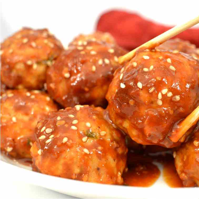 Spicy Asian Chicken Meatballs