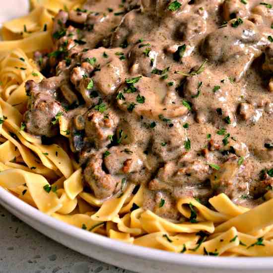 Ground Beef Stroganoff