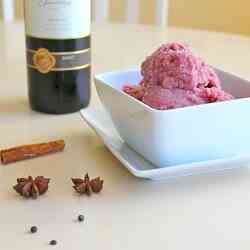 Spiced Red Wine Poached Pear Sorbet