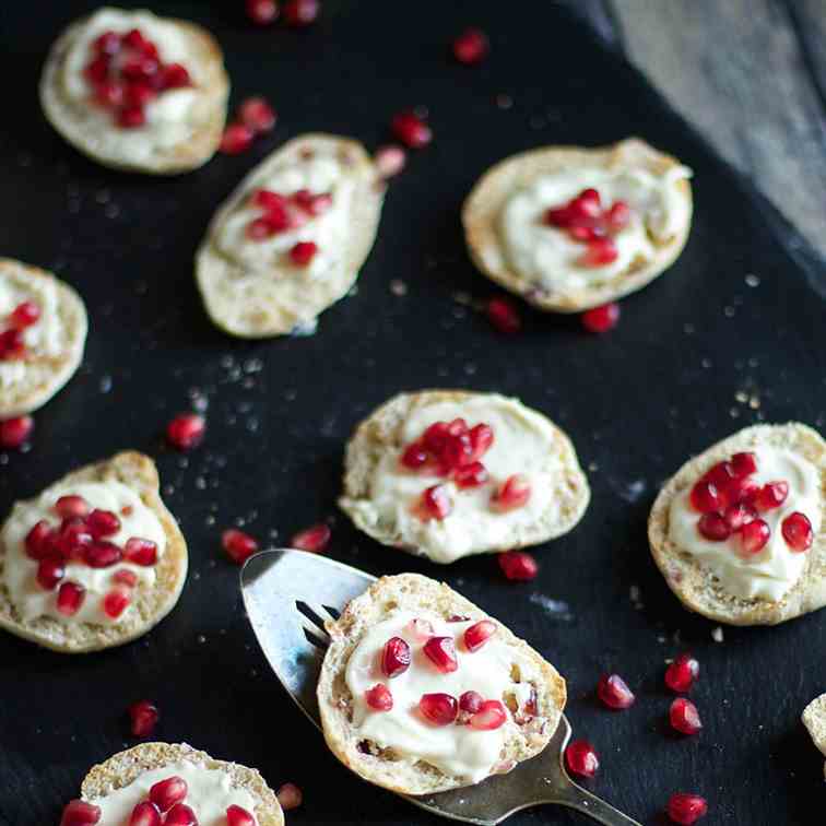 Mini Pomegranate Fruit Pizzas