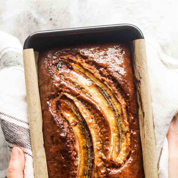 Eggless banana bread