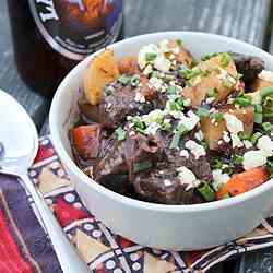 Chipotle Beef Stew with Bleu Cheese