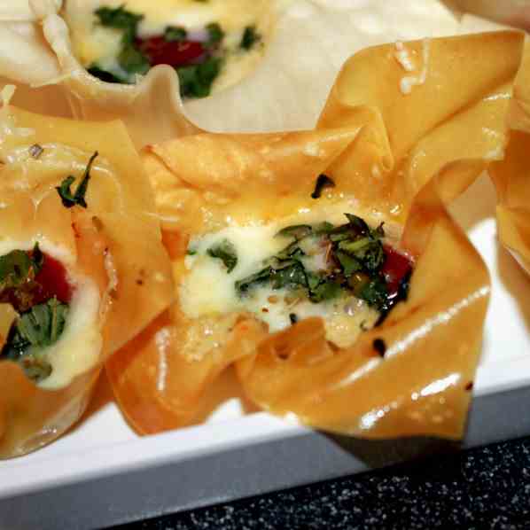 Wonton Mozzarella Parcels