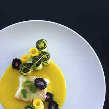 Sea bass with Meyer Lemon Purée