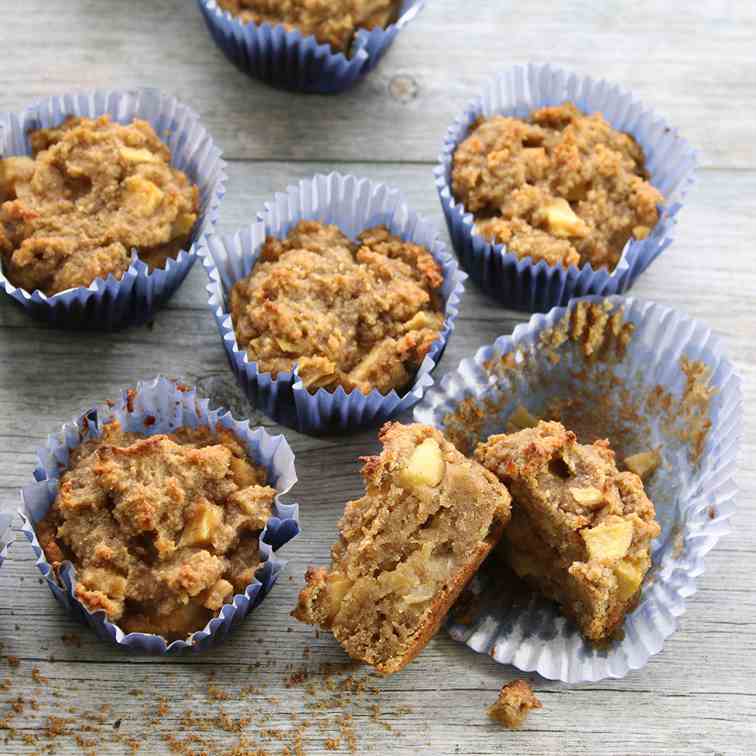 Apple Cake Muffins (V, GF, RSF)