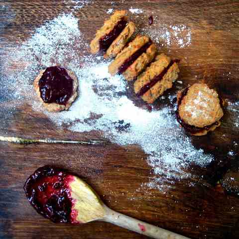 Peanut butter and jelly cookies!