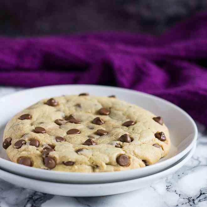Giant Chocolate Chip Cookie for One