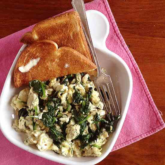 Green Goddess Scrambled Eggs