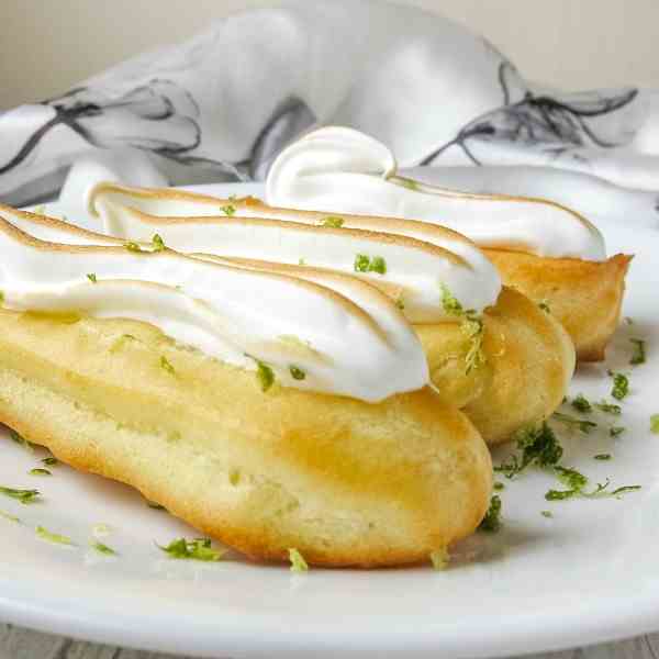 Lime Meringue Mini Eclairs