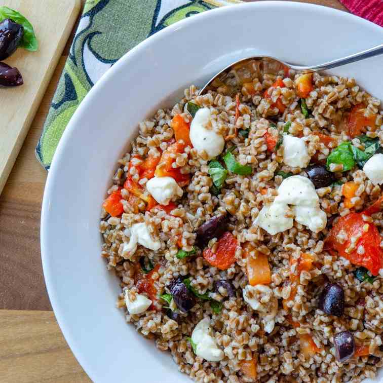 Wheat Berry and Roasted Red Pepper Salad