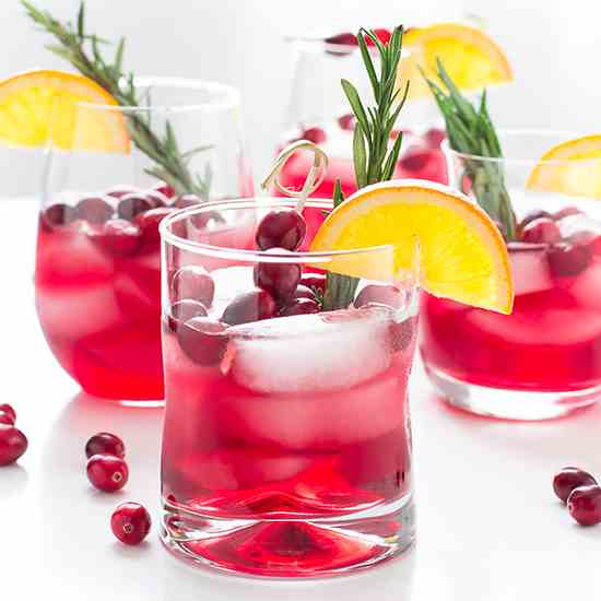 Cranberry Orange Bourbon Smash